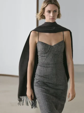 Abito midi con spalline