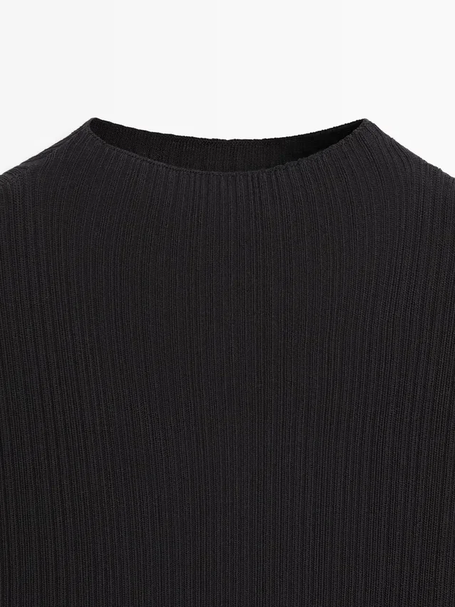 Abito midi plissettato con volant Abito midi plissettato con volant