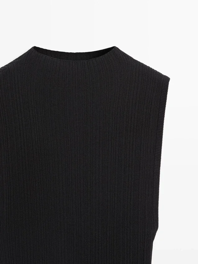 Abito midi plissettato con volant Abito midi plissettato con volant