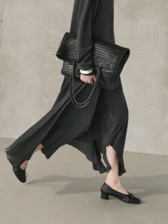 Abito polo in maglia a contrasto