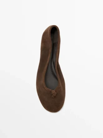 Ballerine in pelle con nodo