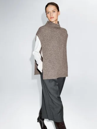 Bermuda lunghi in lana con pinces