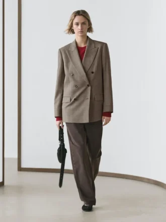 Blazer da completo in lana a quadri