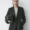 Blazer in lana extrafine a due bottoni