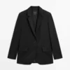 Blazer in lana extrafine a due bottoni
