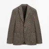Blazer in lino con dettagli sulle tasche