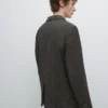 Blazer in misto lana a spina di pesce