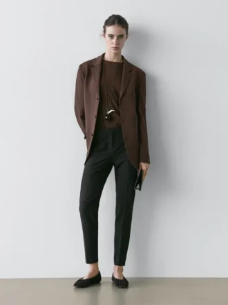 Blazer in tessuto crêpe