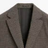 Blazer sartoriale in lana a quadri Blazer sartoriale in lana a quadri