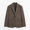 Blazer sartoriale in lana a quadri Blazer sartoriale in lana a quadri