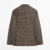 Blazer sartoriale in lana a quadri Blazer sartoriale in lana a quadri