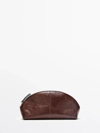 Borsa da toilette in pelle nappa