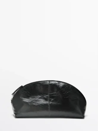 Borsa da toilette in pelle nappa