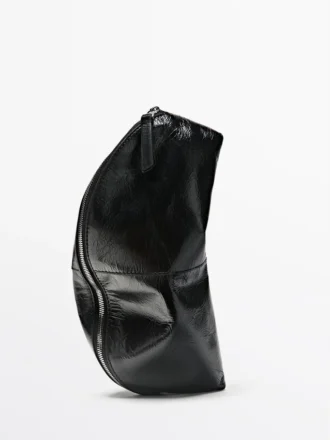 Borsa da toilette in pelle nappa