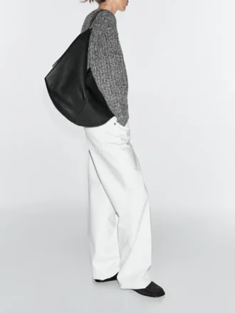 Borsa media in pelle nappa