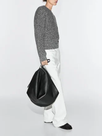 Borsa media in pelle nappa