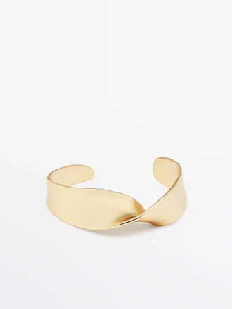 Bracciale largo testurizzato