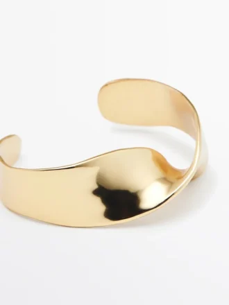 Bracciale largo testurizzato