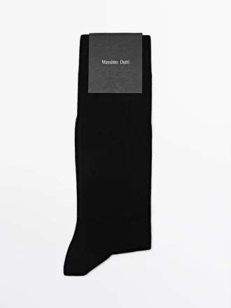 Calzini in maglia a tinta unita in misto seta