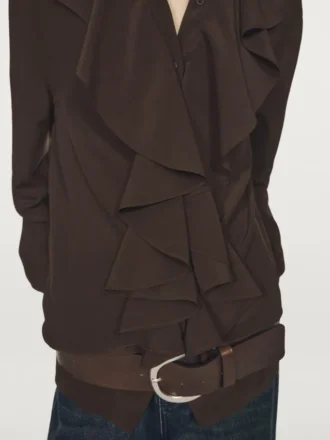 Camicetta fluida con volant