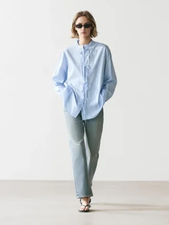 Camicia a righe 100% cotone