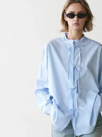 Camicia a righe 100% cotone