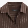 Camicia a righe con dettaglio a sciarpa