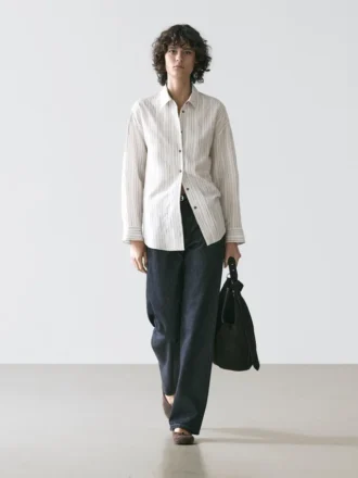 Camicia fluida a righe