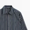 Camicia fluida a righe con dettaglio tasca