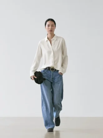 Camicia fluida con colletto