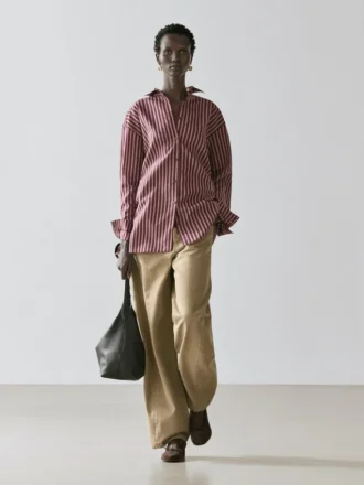 Camicia fluida con dettagli a righe