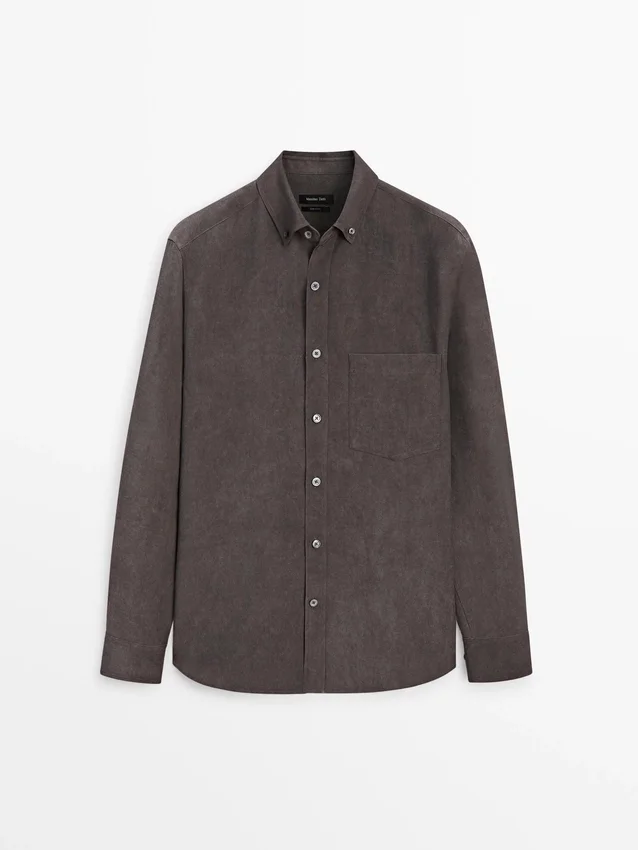 Camicia fluida con tasca Camicia fluida con tasca