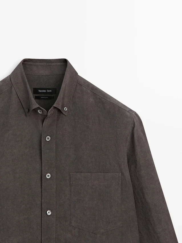 Camicia fluida con tasca Camicia fluida con tasca