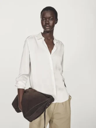 Camicia fluida in raso