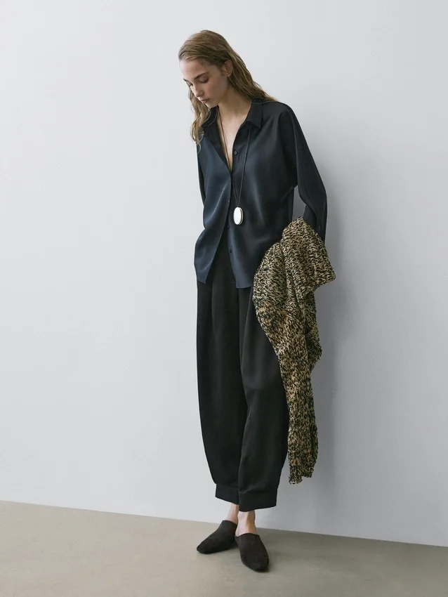 Camicia fluida in raso Camicia fluida in raso