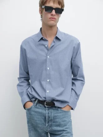 Camicia in cotone 100% con vestibilità regolare