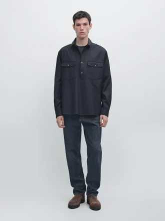 Camicia in cotone con tasche