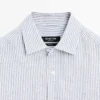 Camicia in lino a righe slim fit