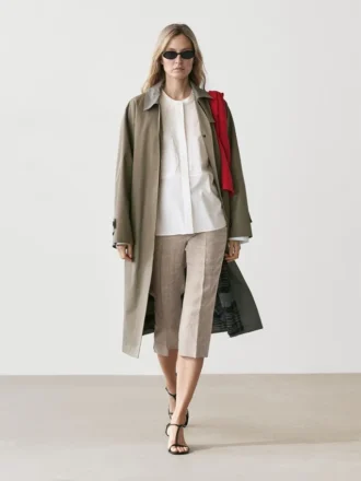 Camicia in misto cotone con dettagli ricamati