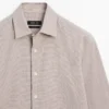 Camicia in misto cotone pied-de-poule