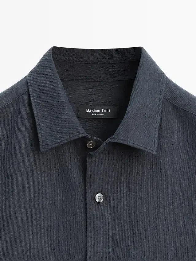 Camicia in misto lino dalla vestibilità regolare Camicia in misto lino dalla vestibilità regolare