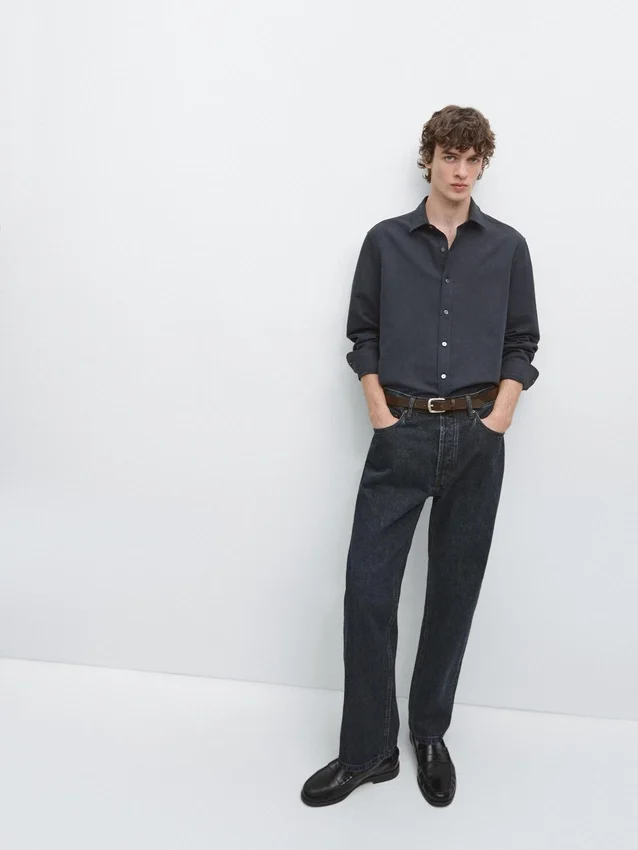 Camicia in misto lino dalla vestibilità regolare Camicia in misto lino dalla vestibilità regolare