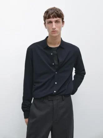 Camicia melange dalla vestibilità regolare