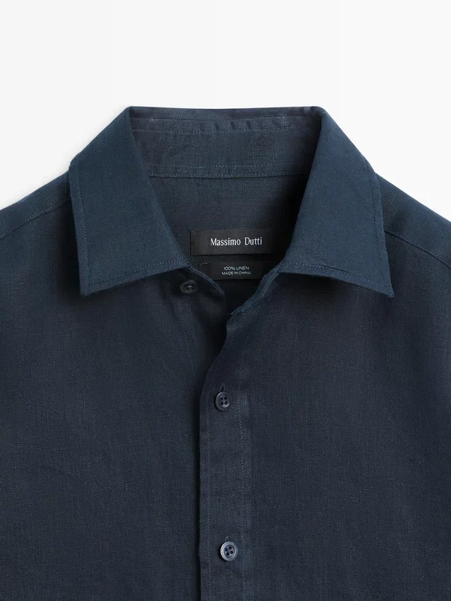 Camicia slim fit 100% lino Camicia slim fit 100% lino