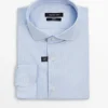 Camicia slim fit a micro righe
