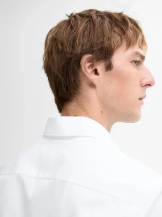 Camicia slim fit in popeline di cotone 100%