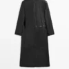 Cappotto lungo in pelle nappa