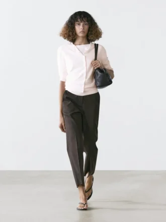 Cardigan in maglia a maniche corte