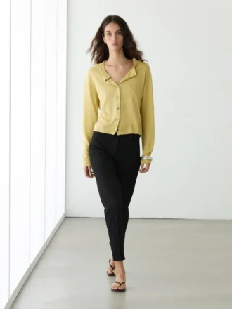 Cardigan in maglia di lino