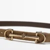 Cintura in pelle scamosciata spaccata stile Equestrian